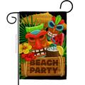 Angeleno Heritage 13 x 18.5 in. Tiki Beach Party Garden Flag with Coastal Double-Sided Decorative Vertical Flags AN583580